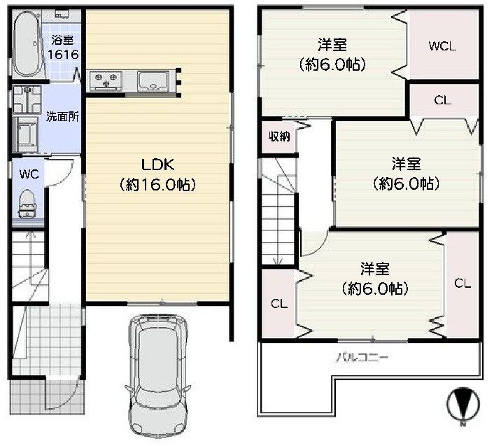 3LDK Modern House for Sale in Takatsuki, Osaka - Walk-in Closet - Thumbnail 3