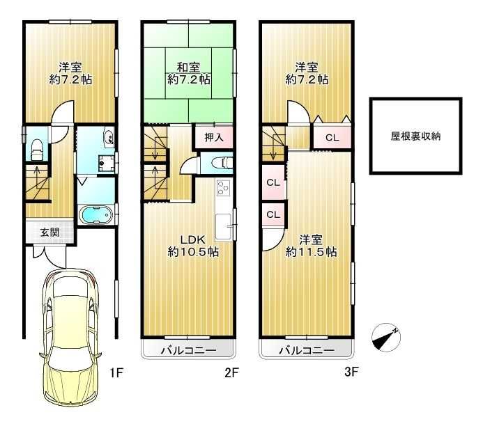 4LDK Detached House for Sale Near Himejima Station, Osaka - Thumbnail 2