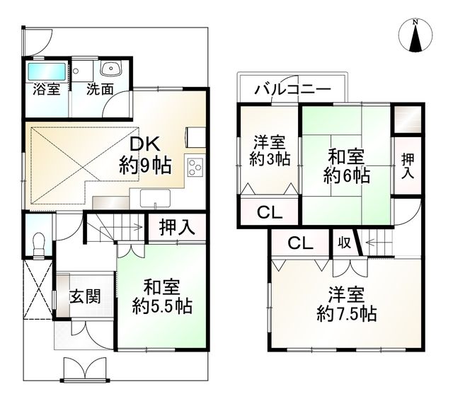 Renovated 5DK Terrace House near Nishi-Yamaten'o-yama Station, Nagaokakyo - Thumbnail 2