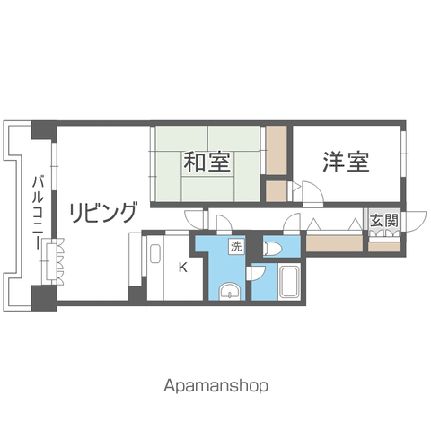 2LDK Apartment for Rent in Chuo-ku, Sapporo, 65.60 sqm - Main Image