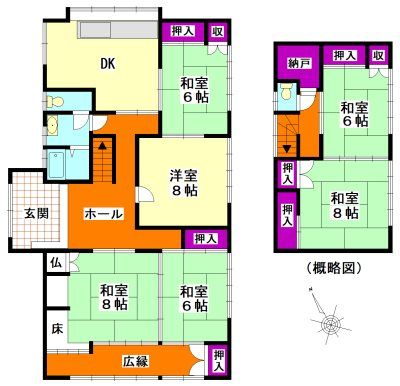 6DK Traditional House in Tsu City, Mie - 143.67 sqm on 340 sqm Land - Thumbnail 2