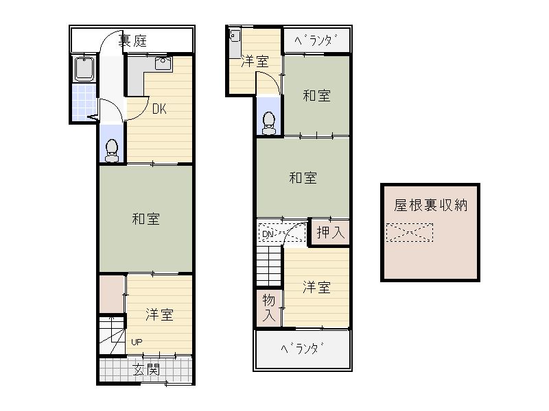 6DK Detached House for Sale in Nishinari, Osaka - 1180万 Yen - Image 1