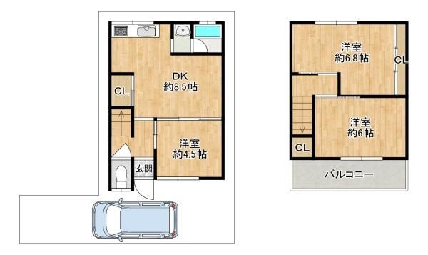 Higashiosaka 3DK House for Sale Near Hiraoka Station - Thumbnail 4