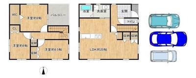 3LDK Used House in Higashi-ku, Sakai, Osaka - 106 sqm — Floorplan, Higashi, Osaka