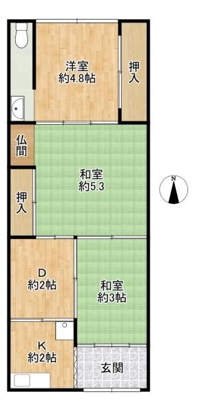 3K Single-Story House for Sale in Higashiosaka, Osaka - 2980000 Yen - Thumbnail 4