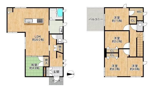 5LDK Lightweight Steel House for Sale in Shijonawate, Osaka - Thumbnail 2