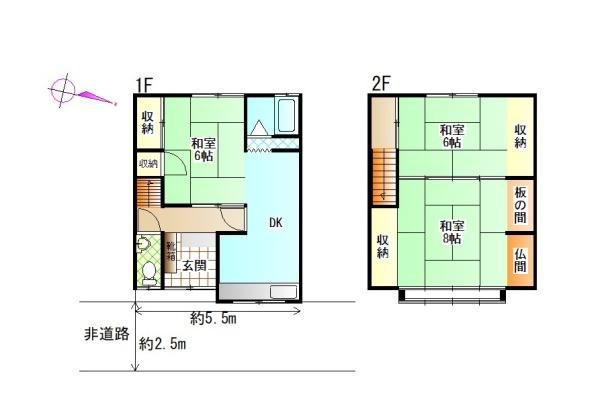 3DK Terrace House for Sale Near Sumiyoshihigashi Station, Osaka - Thumbnail 2