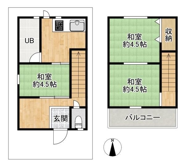 Renovated 3DK Wooden House Near Higashihanazono Station, Osaka - Thumbnail 3