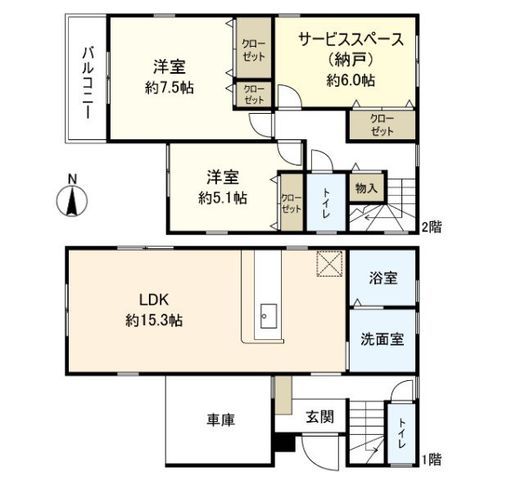 Modern 2SLDK House for Sale in Amagasaki, Hyogo - 2021 Build - Thumbnail 4