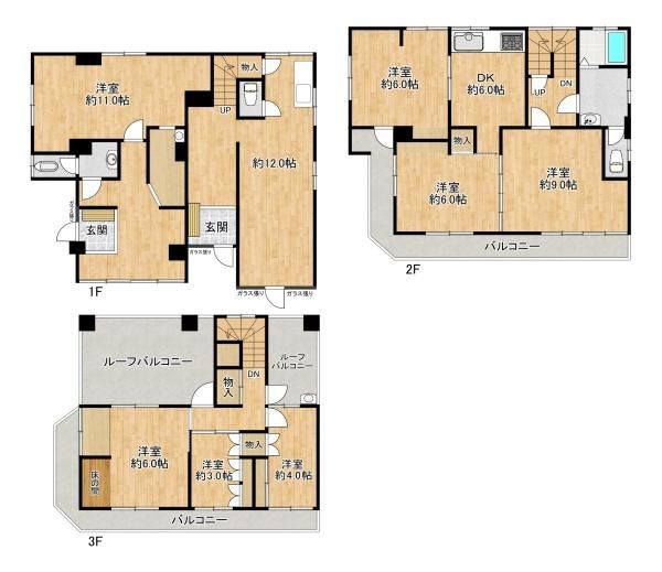8LDK RC House for Sale in Seiryo-dai, Kobe - Thumbnail 3