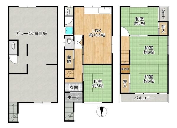 3DK House near Yamato Station, Higashiosaka | 7500000 Yen - Thumbnail 4