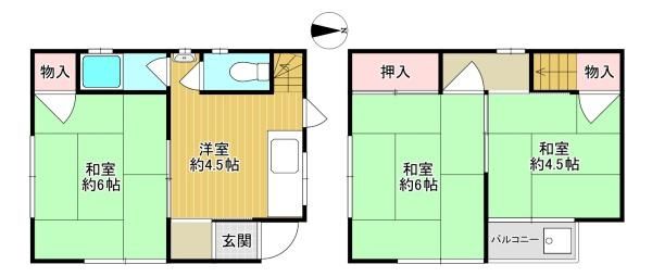 2-Story Wooden House for Sale near Hyotan-yama Station, Higashiosaka - Thumbnail 2