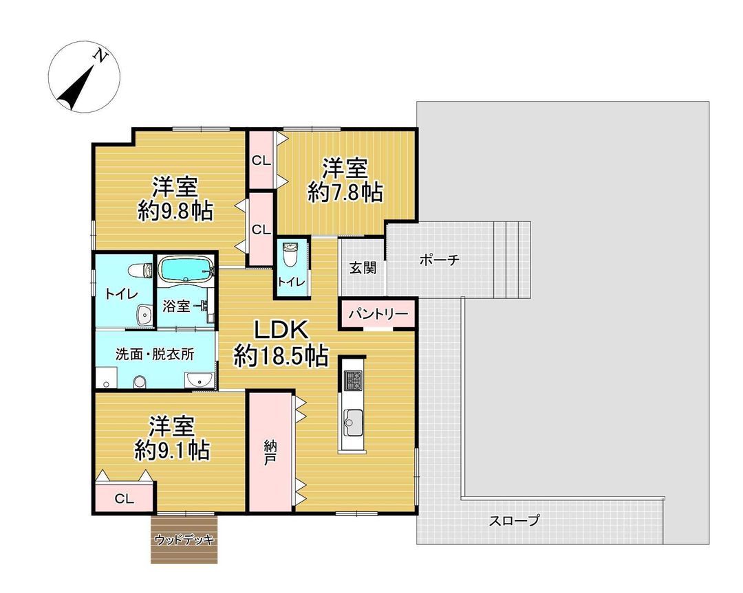 New 3LDK Single-Story House for Sale in Ikoma, Nara - Thumbnail 2