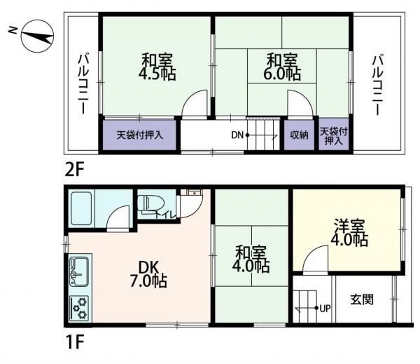 4DK House for Sale in Fukushima-ku, Osaka - 56.32 sqm - Thumbnail 3