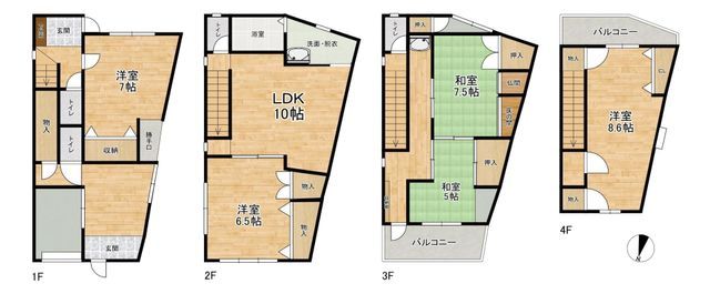5LDK Steel-Frame House for Sale Near Shirokita Koen-dori Station, Osaka - Thumbnail 3