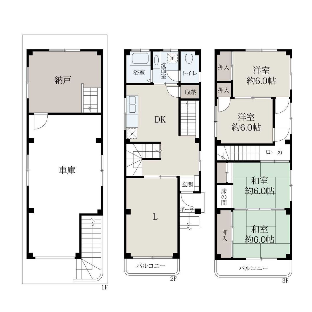4-Story House for Sale in Minato Ward, Osaka, 152.45 sqm - Thumbnail 2