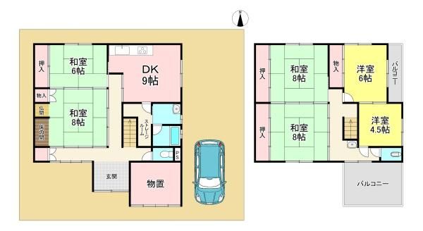 6SDK Steel-Frame House for Sale in Yamatotakada, Nara - Thumbnail 3