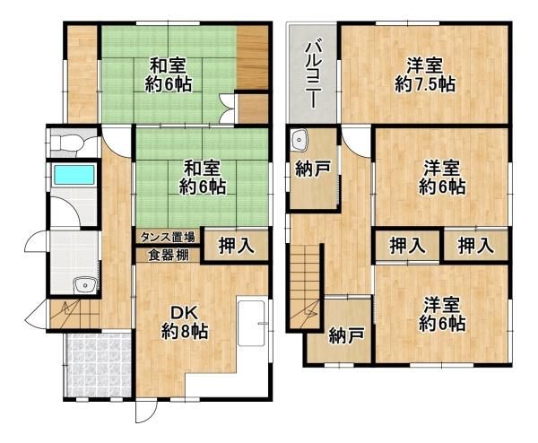 5DK Detached House for Sale near Haji-no-Sato Station, Fujiidera - Thumbnail 2