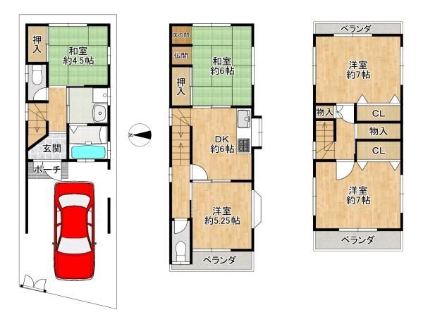 5SDK Detached House for Sale in Daito City, Osaka - Thumbnail 2