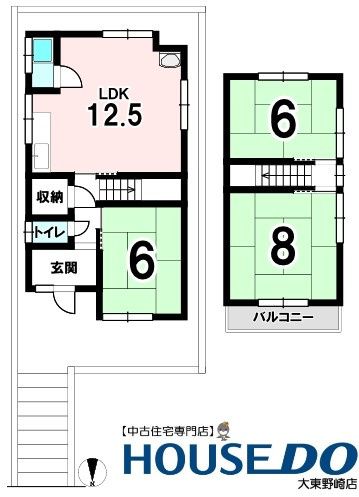 3LDK Detached House for Sale in Daito City, Osaka - Main Image