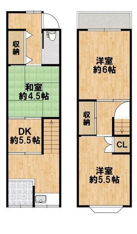 Osaka Terrace House for Sale Near Nishi-Tengachaya Station - Thumbnail 2