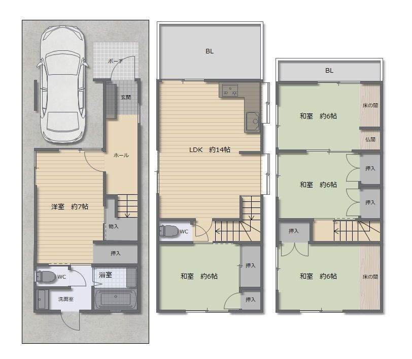 5LDK Detached House for Sale in Minato Ward, Osaka - Thumbnail 2