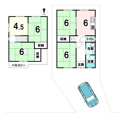 Detached House for Sale in Kanmaki, Nara - 5DK, 76.6 sqm - Main Image