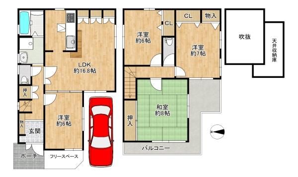 4LDK Detached House for Sale in Higashiosaka, Osaka - Thumbnail 2