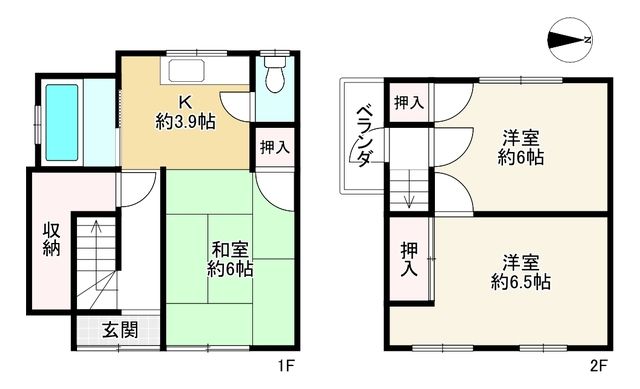 3K Terraced House for Sale in Matsubara, Osaka - 380万円 - Thumbnail 4