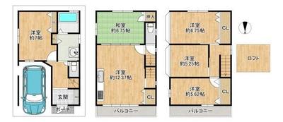 5LDK Used House in Higashiosaka, Osaka - 16.8M JPY — Floorplan, Higashiosaka, Osaka