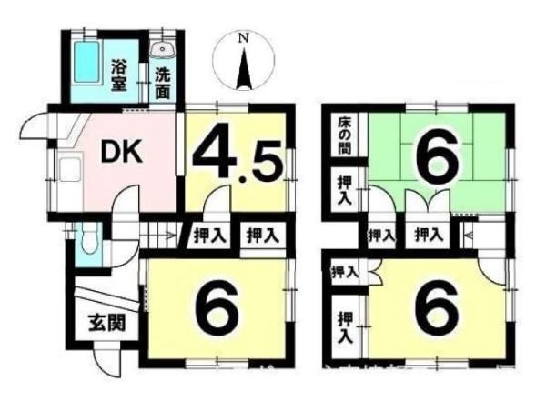 4DK House for Sale in Kashihara, Nara - 60.85 sqm - Thumbnail 3