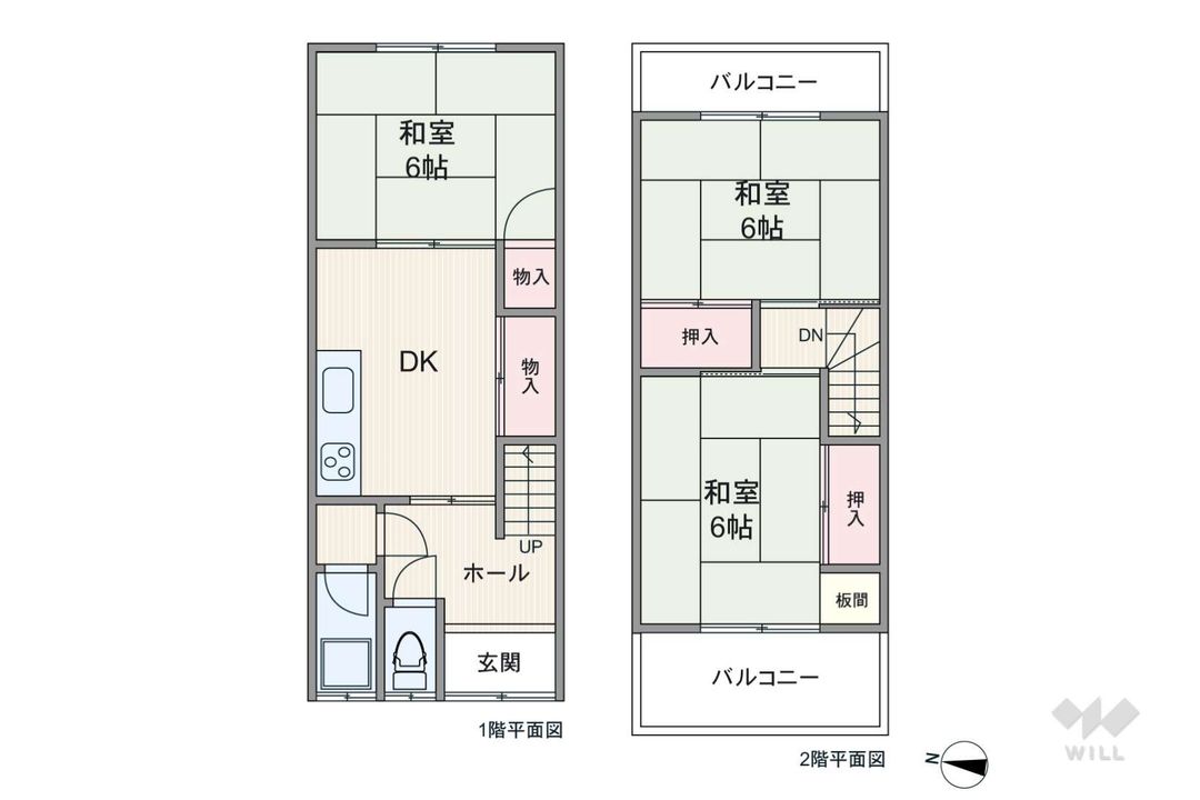 3DK Terrace House for Sale in Settsu City, Osaka - 3 Million Yen - Thumbnail 3