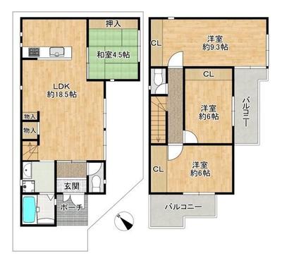 4LDK House for Sale in Higashiosaka, Osaka - 103.69 sqm — Floorplan, Higashiosaka, Osaka