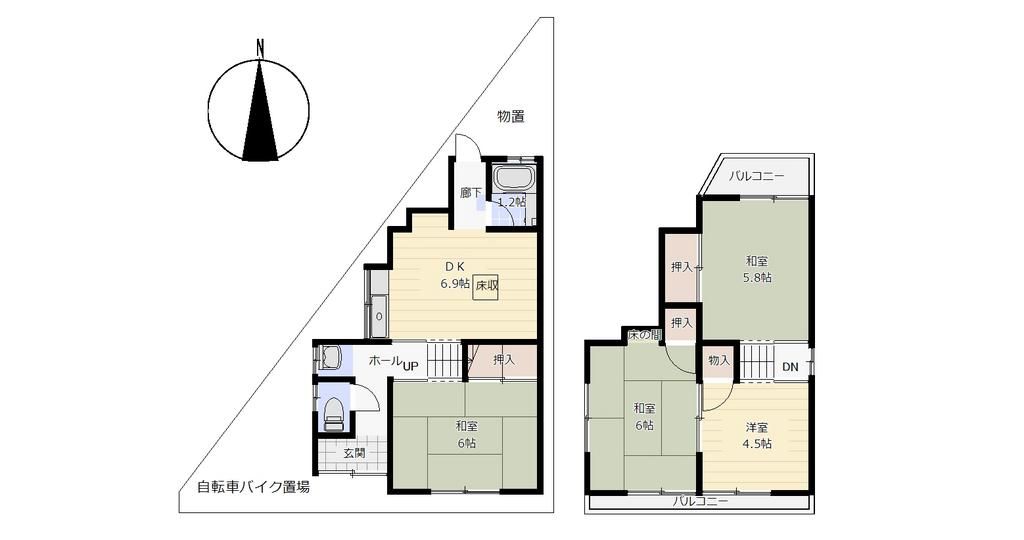 Neyagawa City 4DK House for Sale Near Kōrien Station - Thumbnail 4