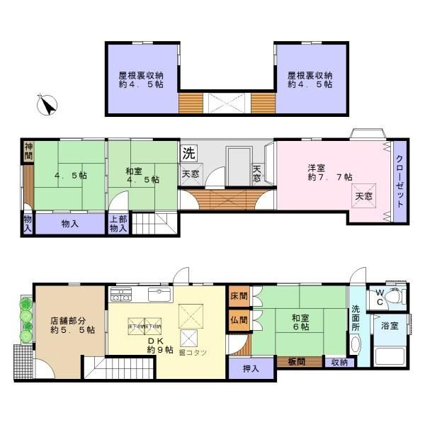 4DK Terrace House with Loft & Shop Space in Kaizuka, Osaka - Thumbnail 2