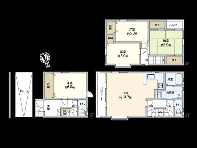 4LDK Detached House for Sale near Abikomachi Station, Osaka - Thumbnail 2