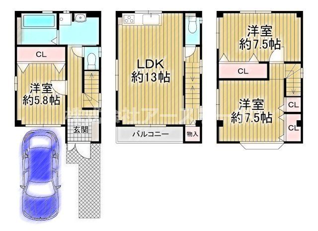 3LDK House for Sale in Higashi-Awaji, Higashiyodogawa-ku, Osaka - Main Image