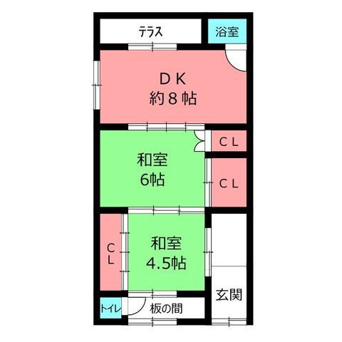 55-Year-Old Terraced House for Sale in Kaizuka, Osaka - Main Image