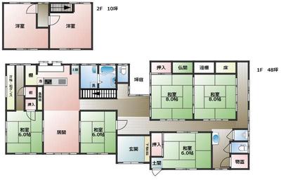 601 Quiet living environment Two-story old house surrounded by nature / Mitoyo city — Image 1, Mitoyo, Kagawa