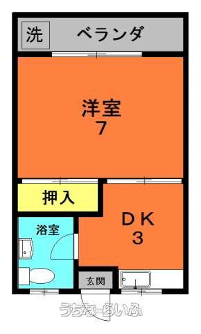 Rental Apartment in Nakagusuku Village, Okinawa - 1DK, 40,000 Yen - Thumbnail 3