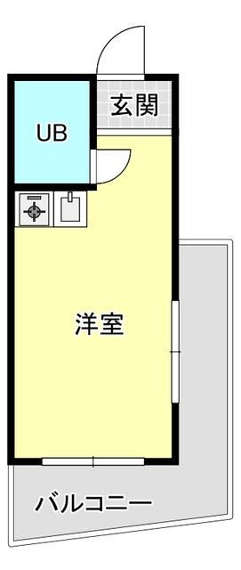 1R Apartment for Rent near Katano Station, Kitakyushu - Thumbnail 2