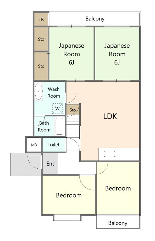 4LDK Apartment in Kokura, Kitakyushu - Top Floor with Views - Thumbnail 3