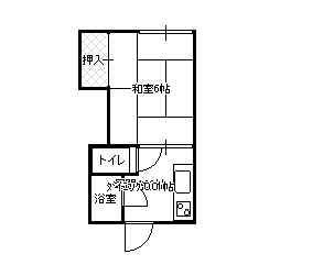 1DK Apartment for Rent near Befu Station, Fukuoka