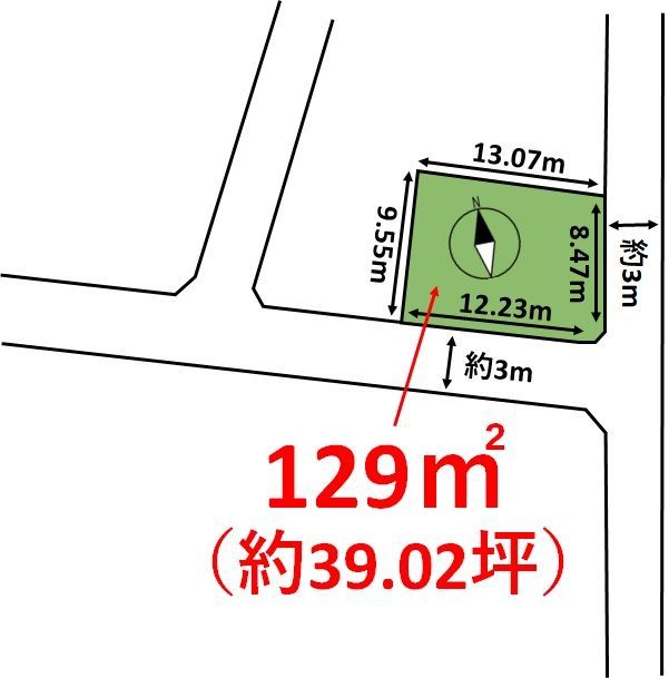 39 Tsubo Corner Land Plot for Sale in Nakagawa City, Fukuoka - Thumbnail 2
