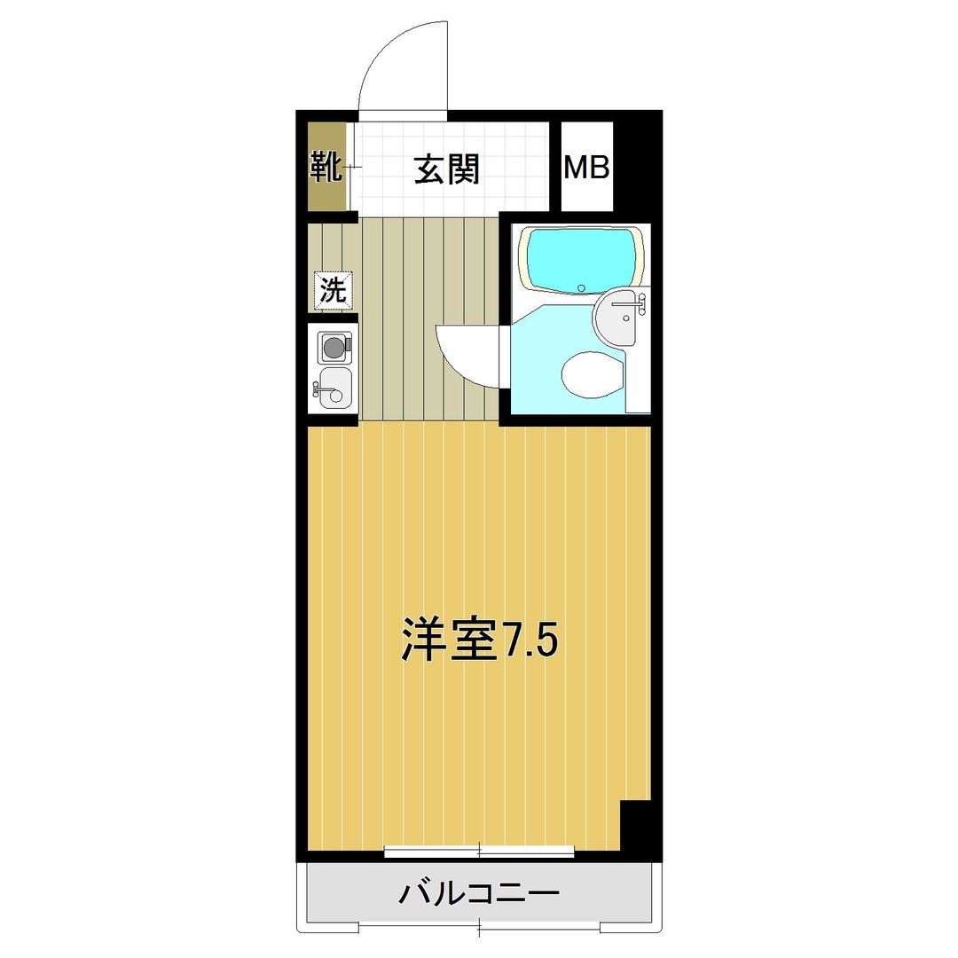 Compact 1R Apartment Near Minami-Kurume Station - Thumbnail 2