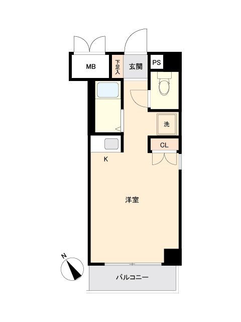 1R Corner Apartment Near Abeyama Koen Station, Kitakyushu - Thumbnail 2