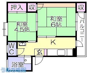 Kouragawa Kopo 143 2K Apartment for Sale in Kurume, Fukuoka - Thumbnail 2