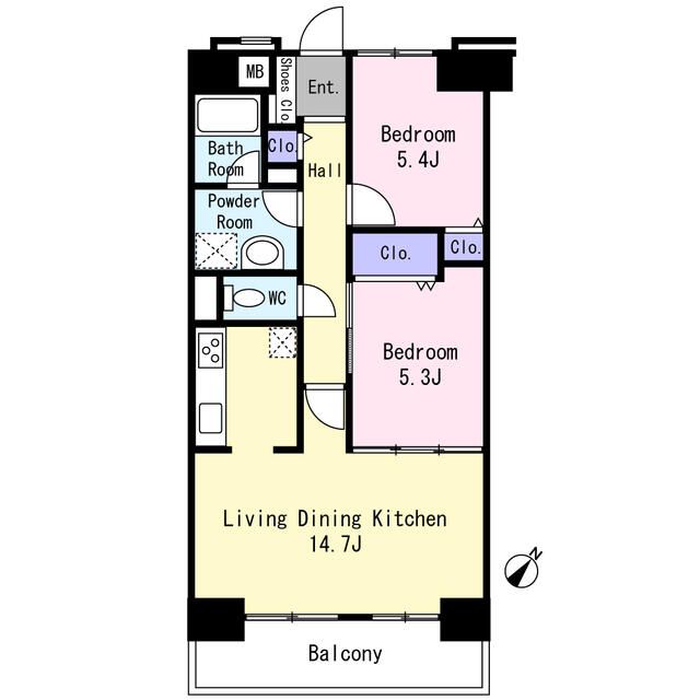 2LDK Apartment for Sale in Shiogama, Miyagi - 59.85 sqm - Thumbnail 2