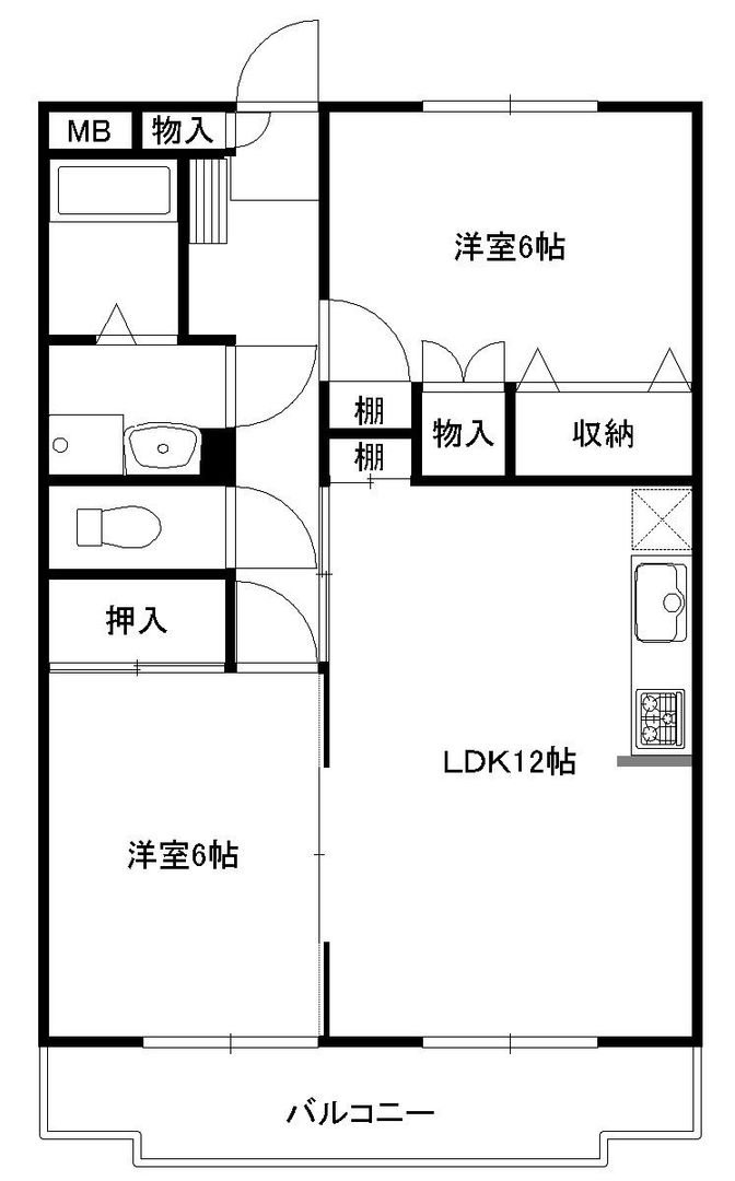 2LDK Apartment for Rent in Hamura, Tokyo - 55.53 sqm - Thumbnail 2
