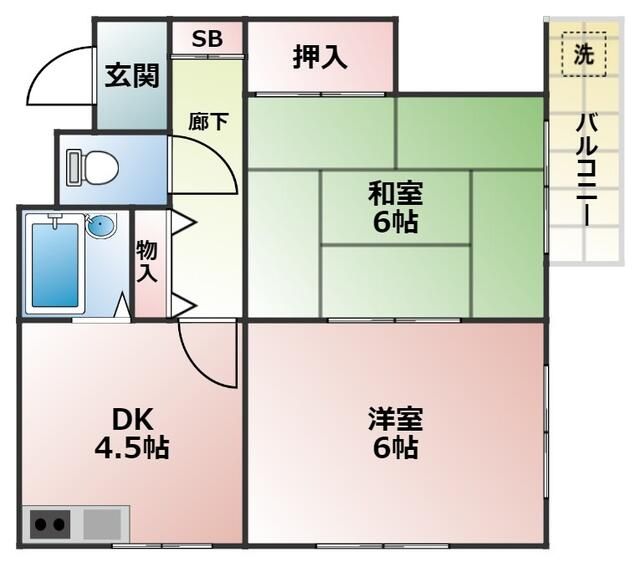 2DK Apartment for Rent in Higashiyamato, Tokyo - 44.5 sqm - Thumbnail 4